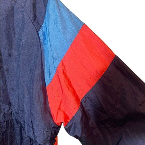 CHAMPIONS Mens Large Vintage Y2K Color Block  Windbreaker Sporty Athletic - Picture 16 of 16